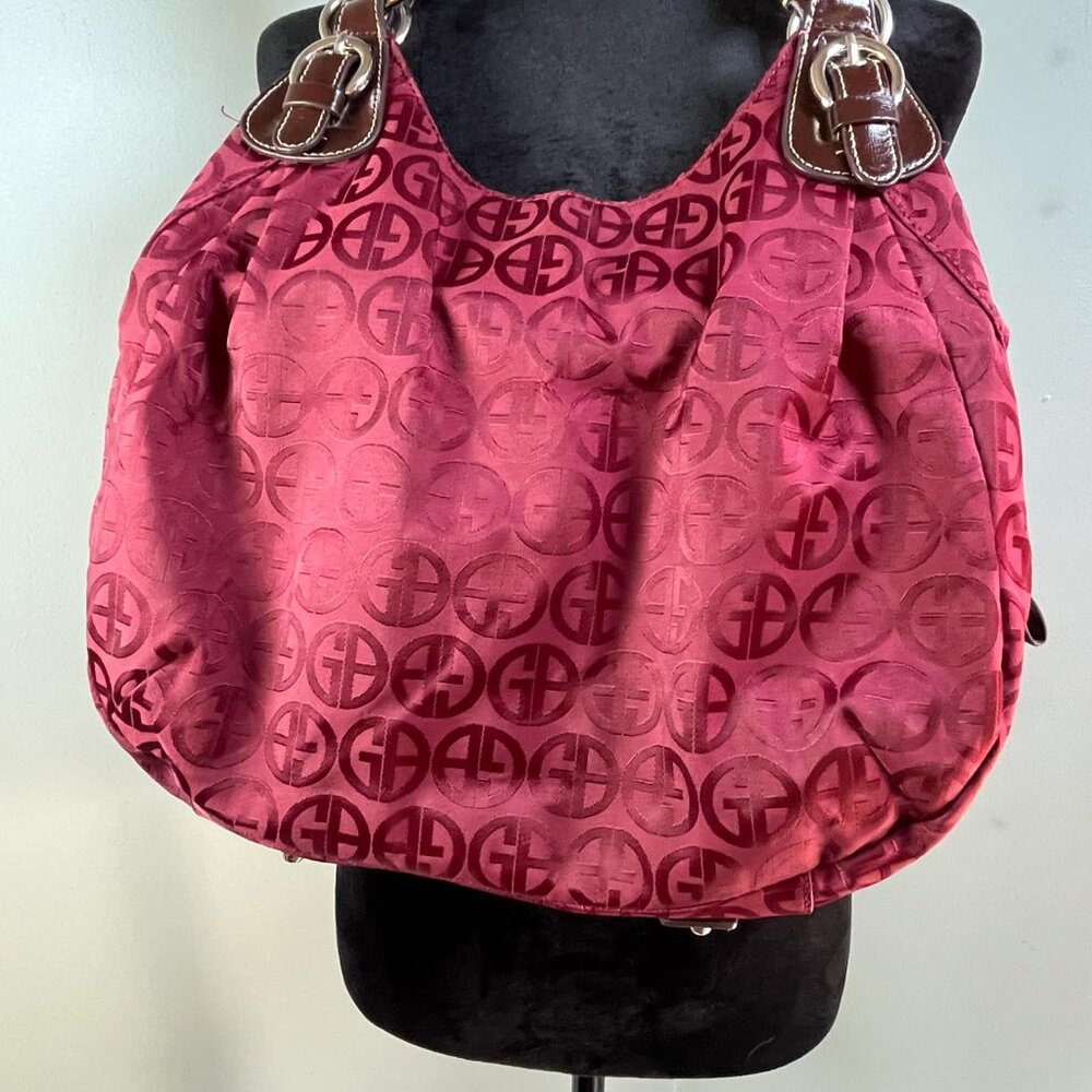 Giani Bernini Burgundy Jacquard Vintage Slouchy Shoulder Bag Witchy WhimsyFairy - Picture 14 of 16